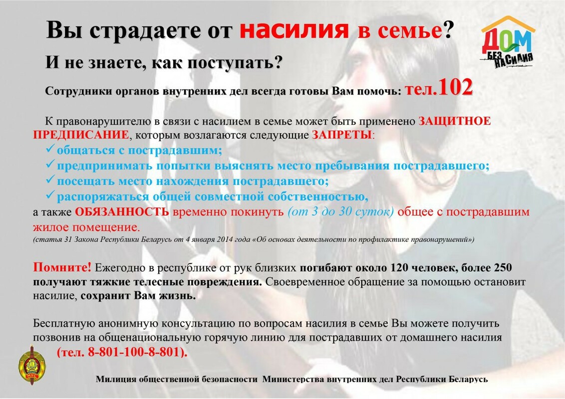 ПРОФИЛАКТИКА ДОМАШНЕГО НАСИЛИЯ
